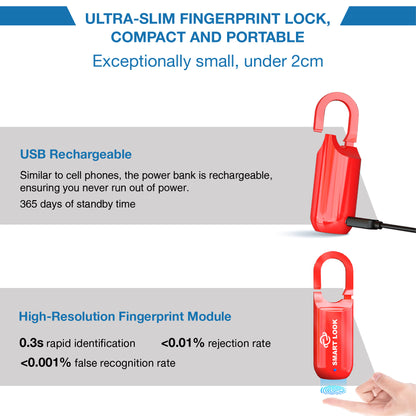 OCT® SECURELOCK 360 MINI SMART BIOMETRIC PADLOCK