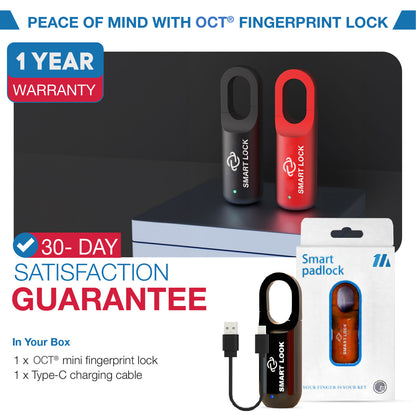 OCT® SECURELOCK 360 MINI SMART BIOMETRIC PADLOCK